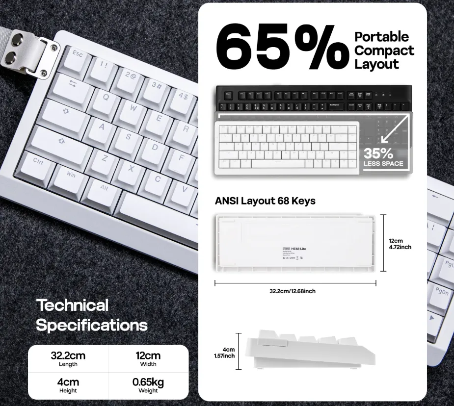 image Epomaker HE68 Lite – Budget-Magnettastatur mit kleinen Schwächen