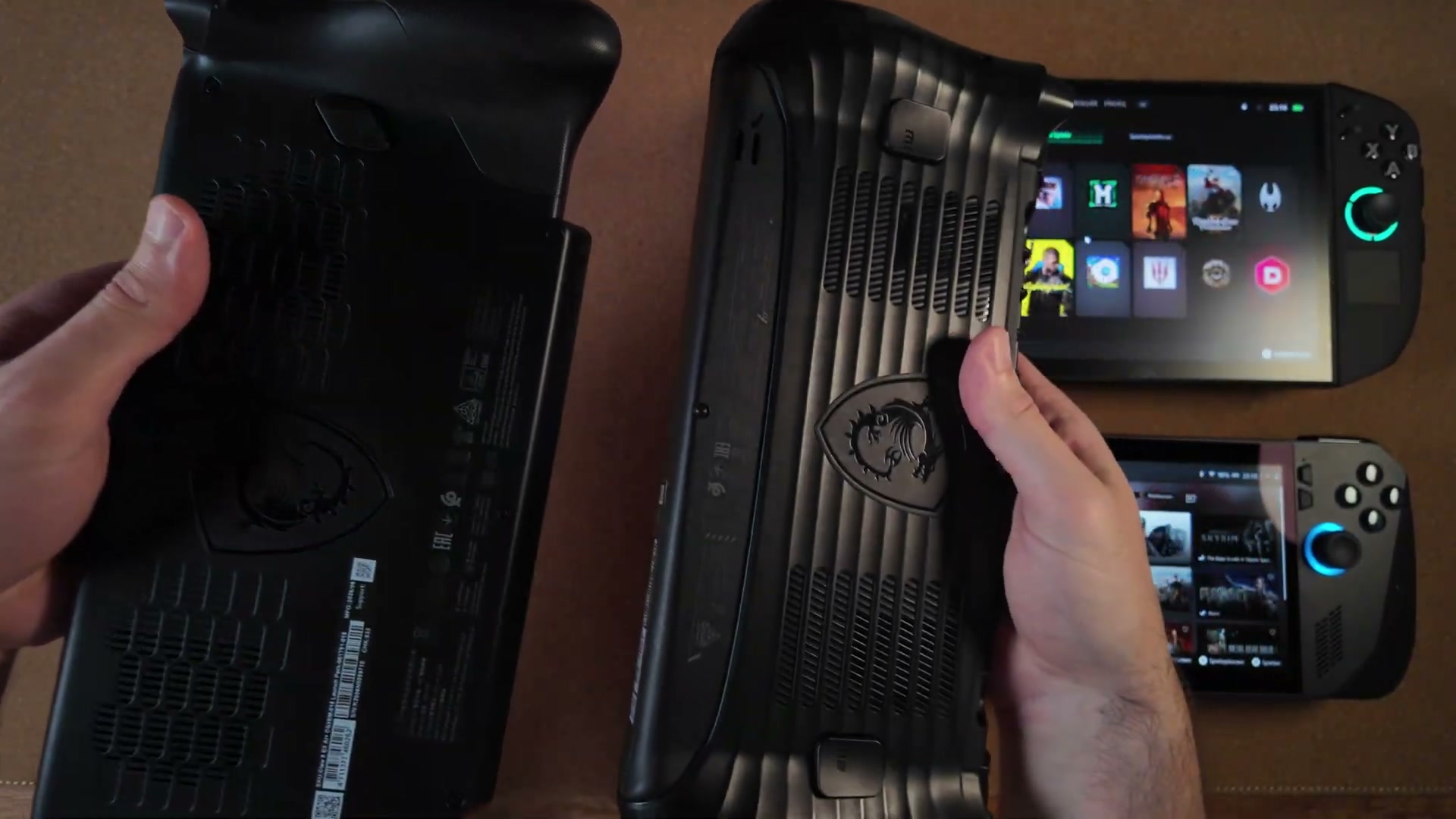 Design-Vergleich MSI Claw 8 EX AI+ vs Claw 8 AI+