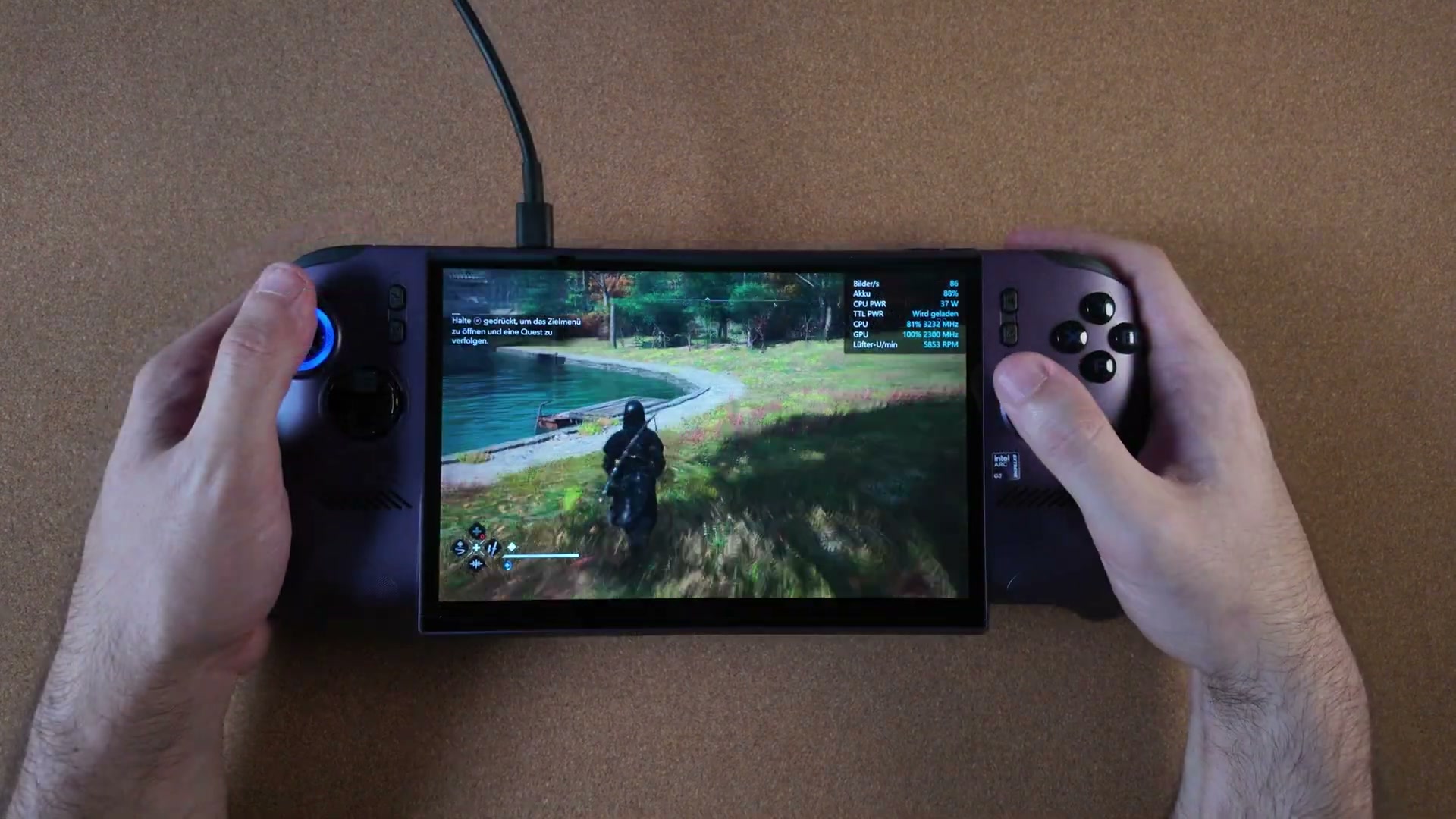 Assassins Creed Shadows auf dem MSI Claw 8 EX AI+