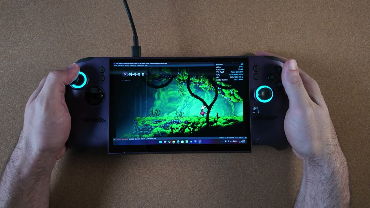 Hollow Knight Silksong Nintendo Switch Emulation auf dem MSI Claw 8 EX AI+