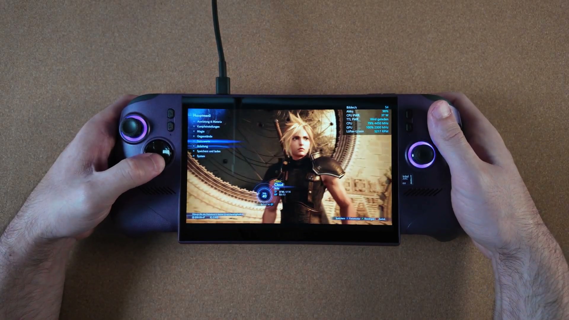 Final Fantasy 7 Rebirth auf dem MSI Claw 8 EX AI+