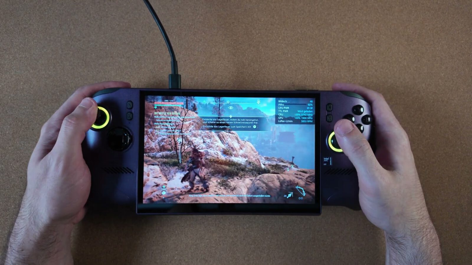 Horizon Zero Dawn Remastered auf dem MSI Claw 8 EX AI+