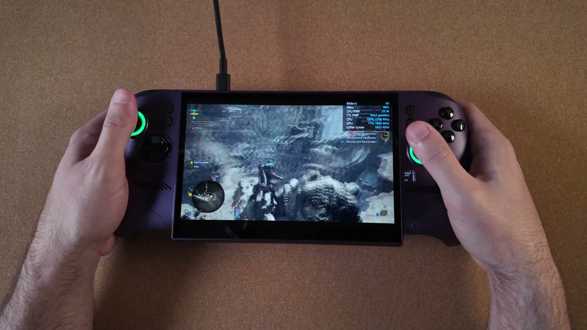 Monster Hunter Wilds auf dem MSI Claw 8 EX AI+