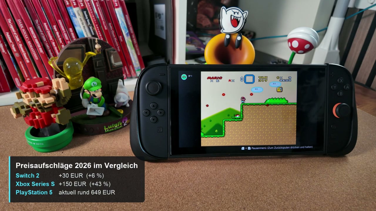 Preisaufschläge 2026 im Vergleich: Switch 2, Xbox Series S und PlayStation 5