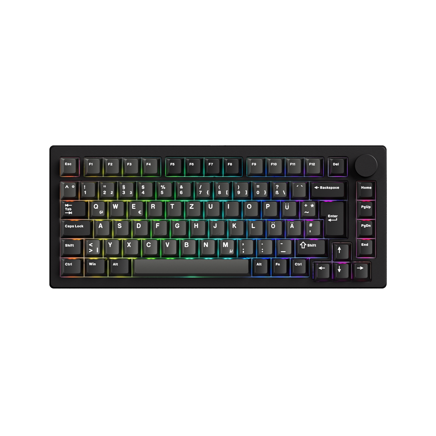 MonsGeek M1 V5 TMR in Black & Silver mit ISO-DE-Layout