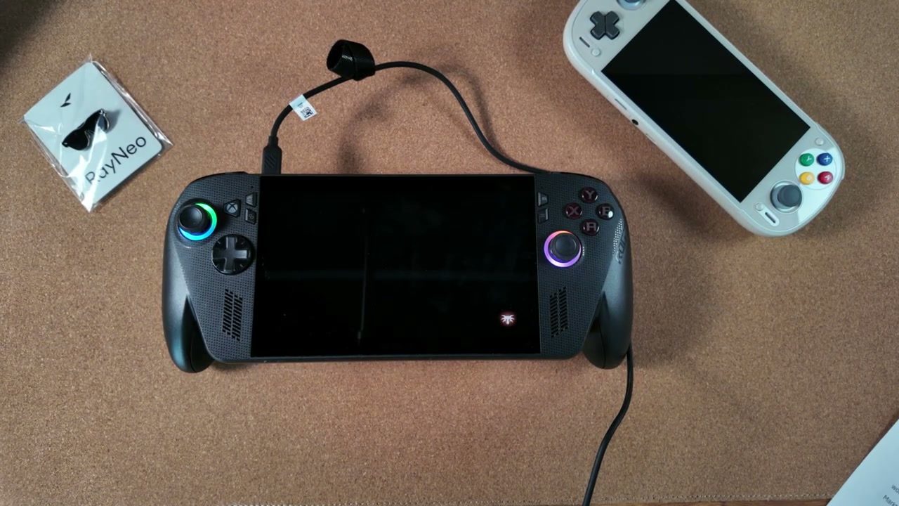 RayNeo GT wird per USB-C an einen Handheld angeschlossen