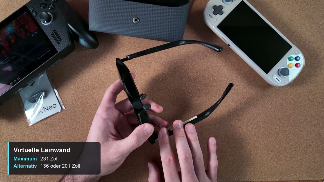 Virtuelle Leinwand der RayNeo GT mit 231 Zoll
