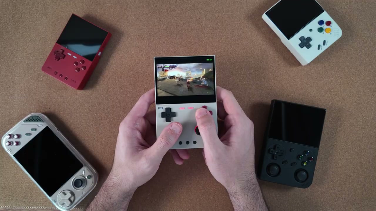 TrimUI Brick Pro im Vergleich mit anderen Handhelds während eines anspruchsvolleren Emulation-Tests
