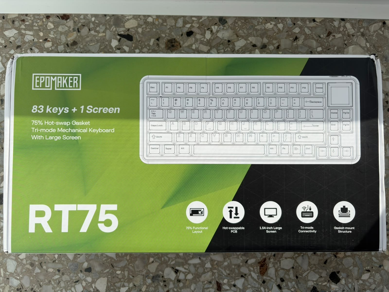 Verpackung der Epomaker RT75